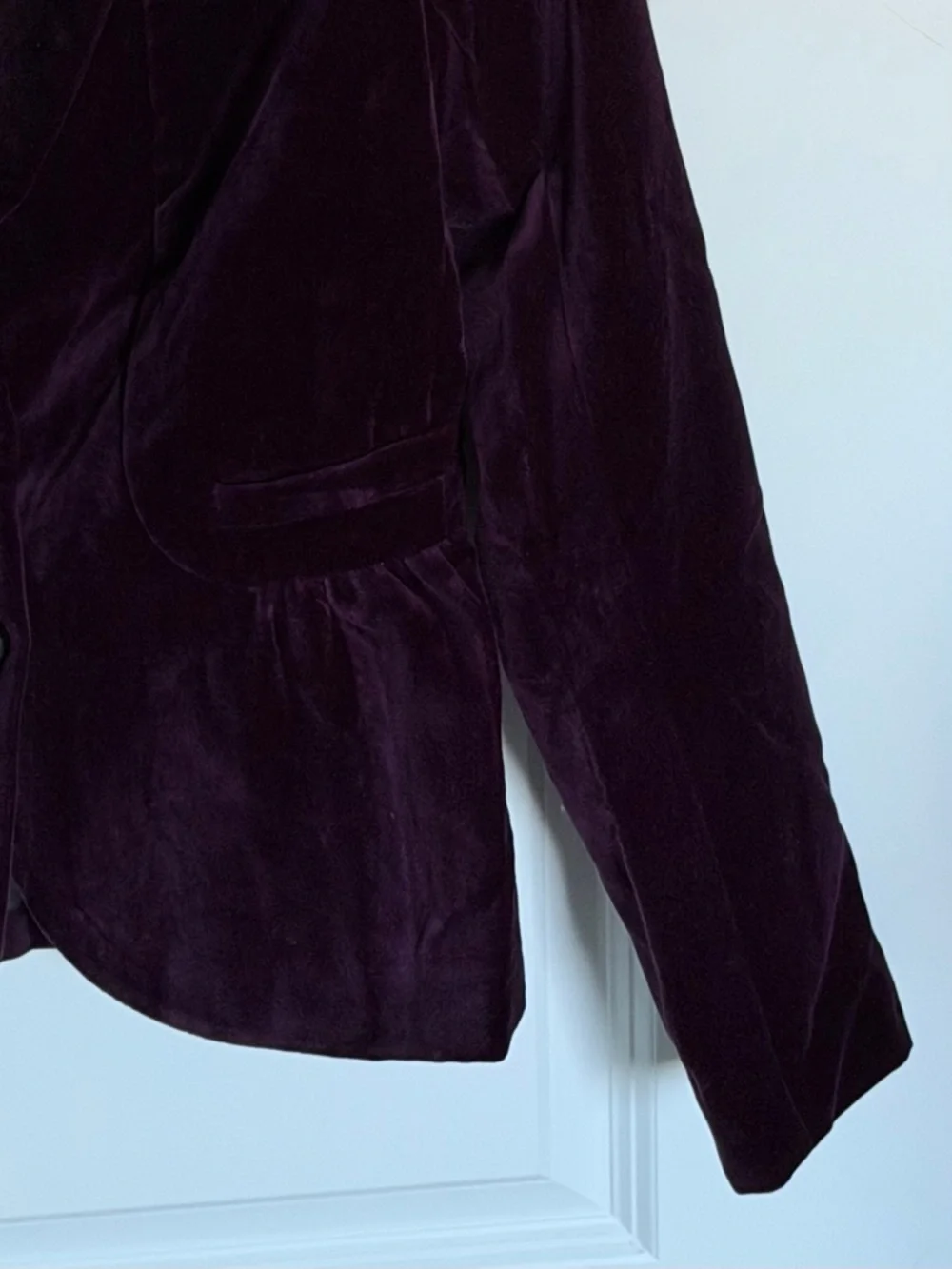NEW J. Crew Women's Deep Plum Eden Velvet Blazer Jacket Size 0 39667